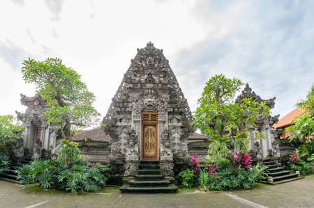 Puri Kantor, a Hindu temple in the center of Ubud, Bali, Indonesia.の写真素材