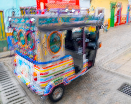 Taxi in Guatape, Colombiaのeditorial素材