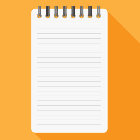 Two spiral notebook flat vector.のイラスト素材