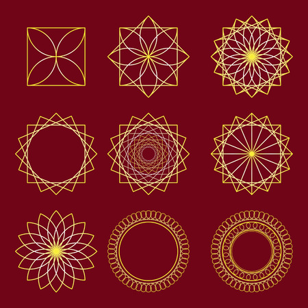 Design decorative elements. Pattern overlap vector illustration.のイラスト素材