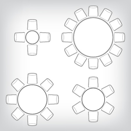 Outline vector Icons collection as design elements, a set of simのイラスト素材