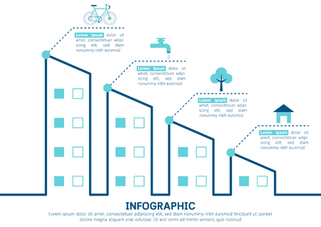 City infographic background template. Vector illustration.のイラスト素材