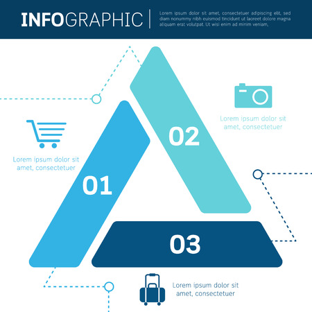 Triangle Infographic presentation business concept.のイラスト素材