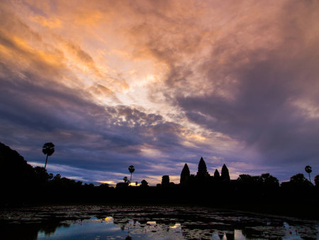 Morning Ankor Watの写真素材