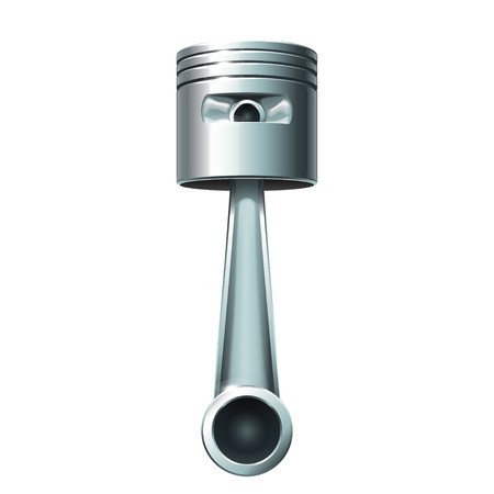 illustration of metal piston for engine isolatedのイラスト素材