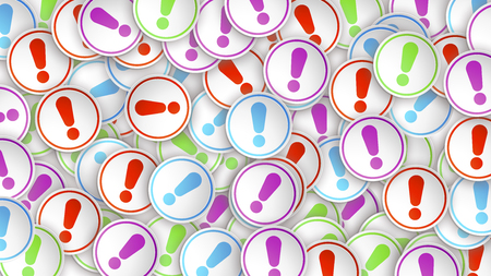 illustration of a lot of exclamation marks texture backgroundのイラスト素材