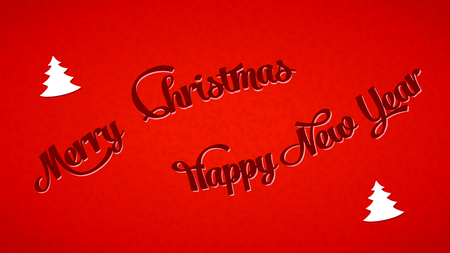 illusstration of christms tree on red color textured backgroundのイラスト素材