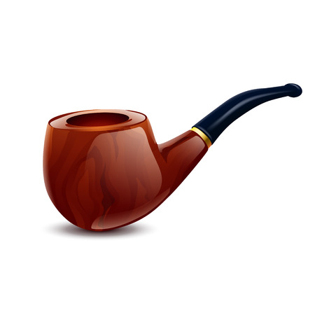 illustration of smoking pipe on white backgroundのイラスト素材