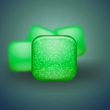 illustration of some group of square candies on dark blue backgroundのイラスト素材