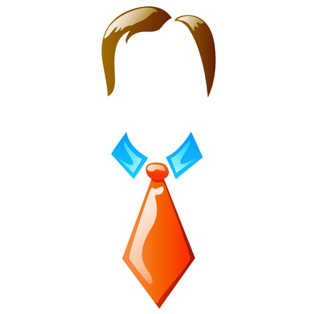 cartoon illustraion of silhouette office workerwith  no faceのイラスト素材