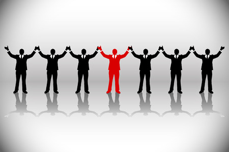 illustration of line of businessmansのイラスト素材