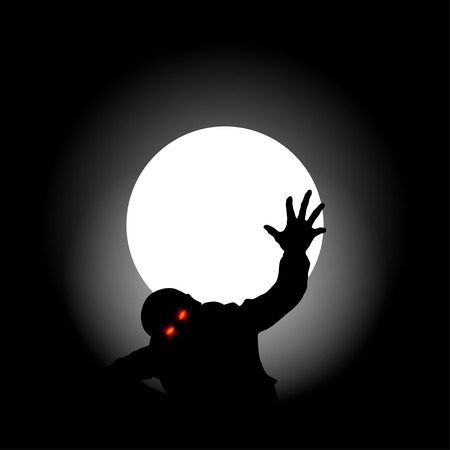 illustration of zombie wit hred eyes crawling in the pipeのイラスト素材