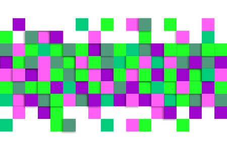 illustration of colored squares with shadows backgroundのイラスト素材