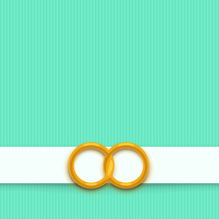 illustration of wedding card with two ringsのイラスト素材