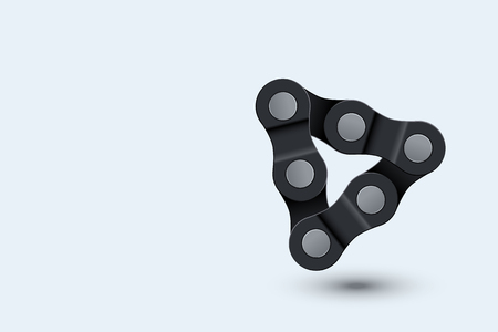 illustration of realistic cycle chain on white backgroundのイラスト素材