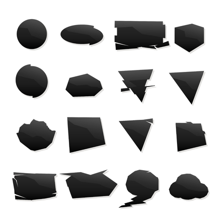 shape set black iconsのイラスト素材