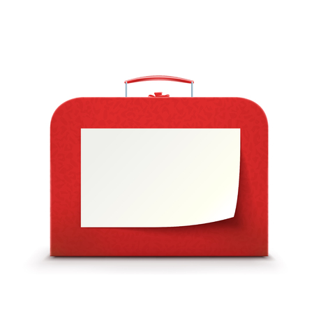 red suitcase on white backgroundのイラスト素材