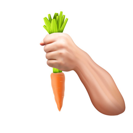 carrot in hand 3のイラスト素材