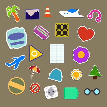 big set of stickersのイラスト素材