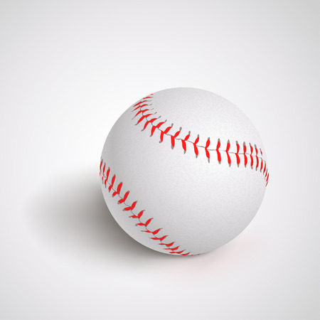 baseball ball on whiteのイラスト素材