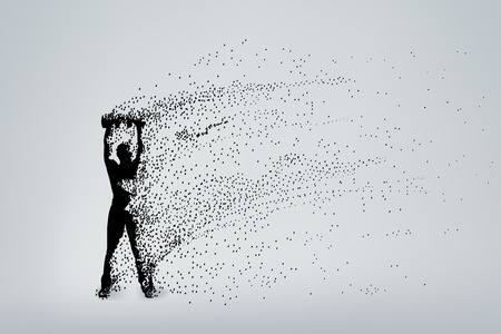 silhouette particles 01のイラスト素材