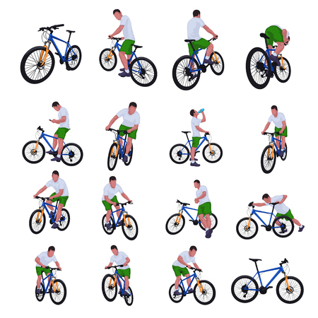 Cyclist set 013のイラスト素材