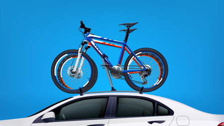 bicycles on carのイラスト素材