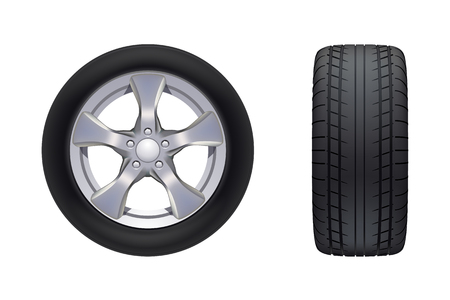 A car wheels setのイラスト素材