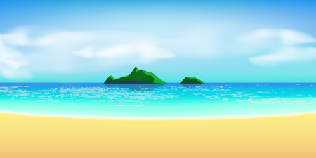 Tropical beach viewのイラスト素材