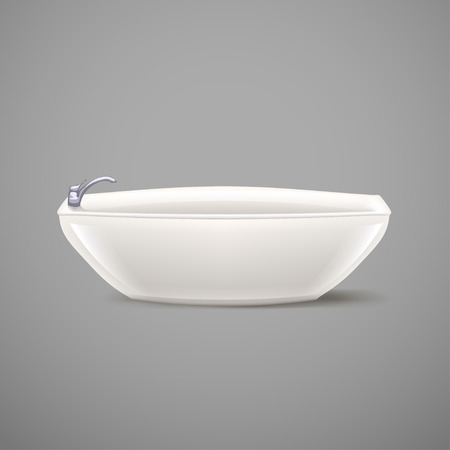 bath tube on greyのイラスト素材