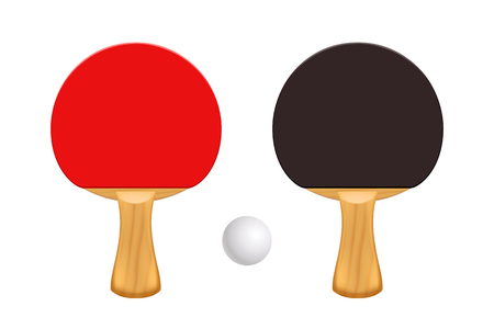 Ping pong rackets isolated.のイラスト素材