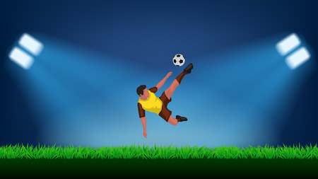 football player at stadiumのイラスト素材