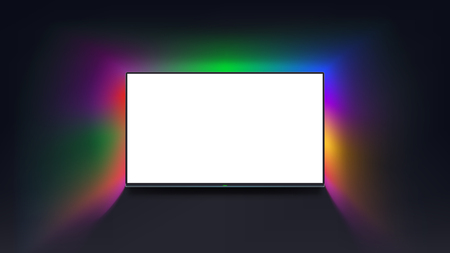 tv with white screenのイラスト素材