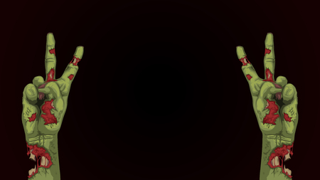 zombie hands on blackのイラスト素材
