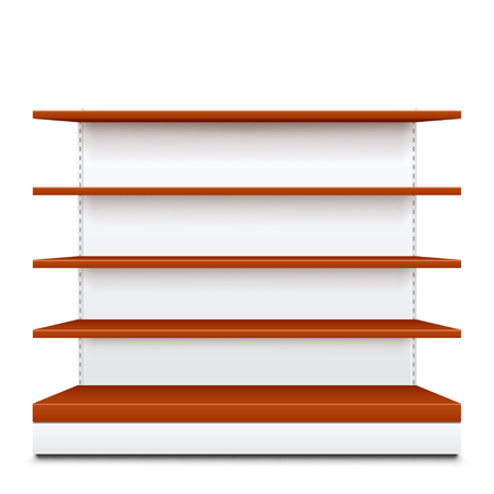 A brown wooden shelvesのイラスト素材