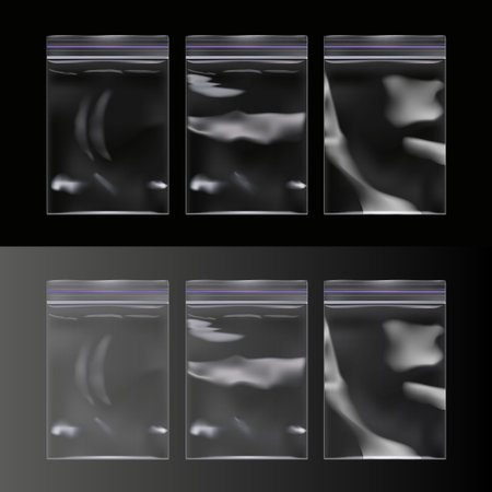 Three plastic bags illustration design.のイラスト素材