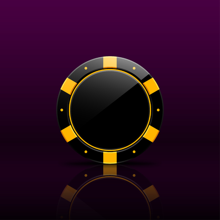 poker chips on dark background Vector illustration.のイラスト素材