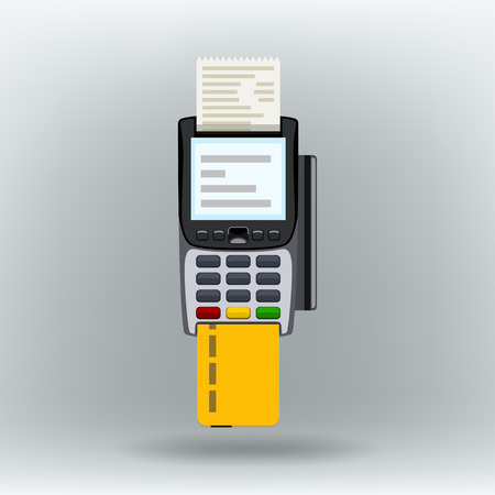 payment terminal on white, Vector illustration.のイラスト素材