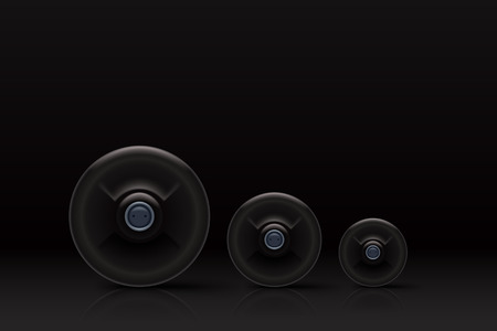 barbells on dark backgroundのイラスト素材
