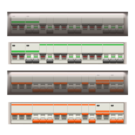 electric switches setのイラスト素材