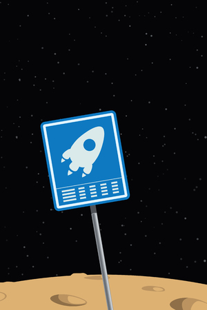 space ship signのイラスト素材