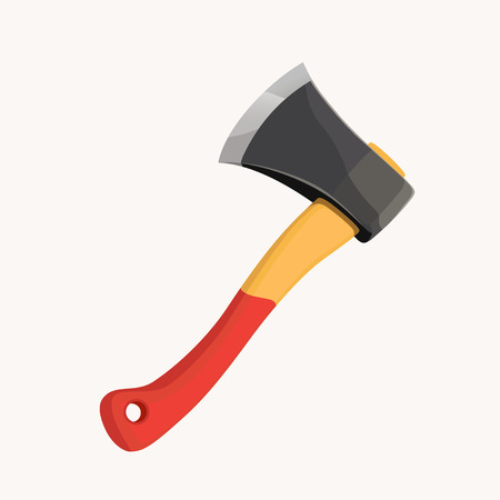 firefighter axe on whiteのイラスト素材