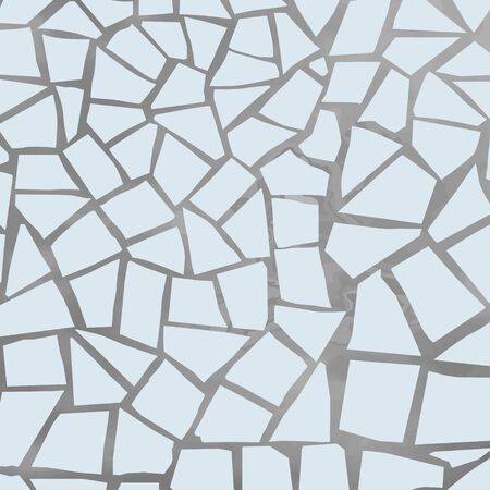 illustration of broken ceramic decorative texture white color and greyのイラスト素材