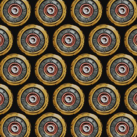 cartoon shotgun shells back viewのイラスト素材