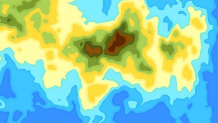 island in sea design styleのイラスト素材