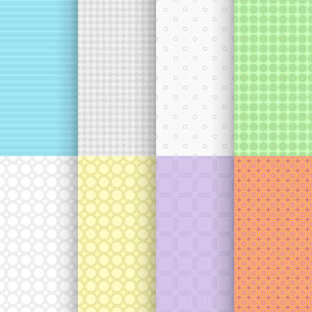 simple vintage seamless patterns backs in setのイラスト素材