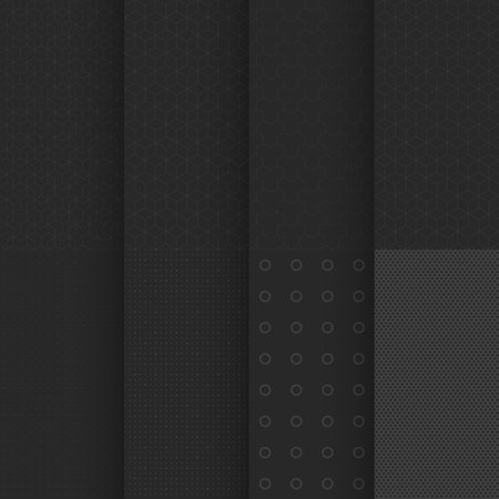black geometric minimal style seamless in patternのイラスト素材