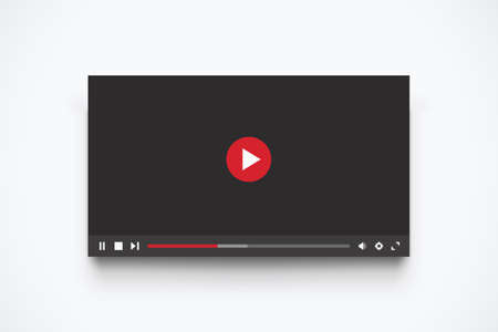 illustration of modern interface template for media player with transparent shadow on white backgroundのイラスト素材