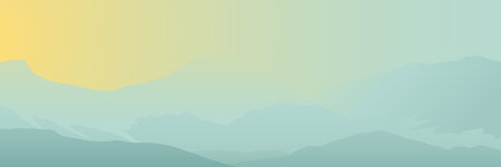 mountains landscape fog weather with morning sun