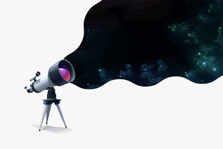 space telescope tool for exploration deep spaceのイラスト素材
